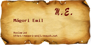 Mágori Emil névjegykártya