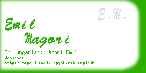emil magori business card